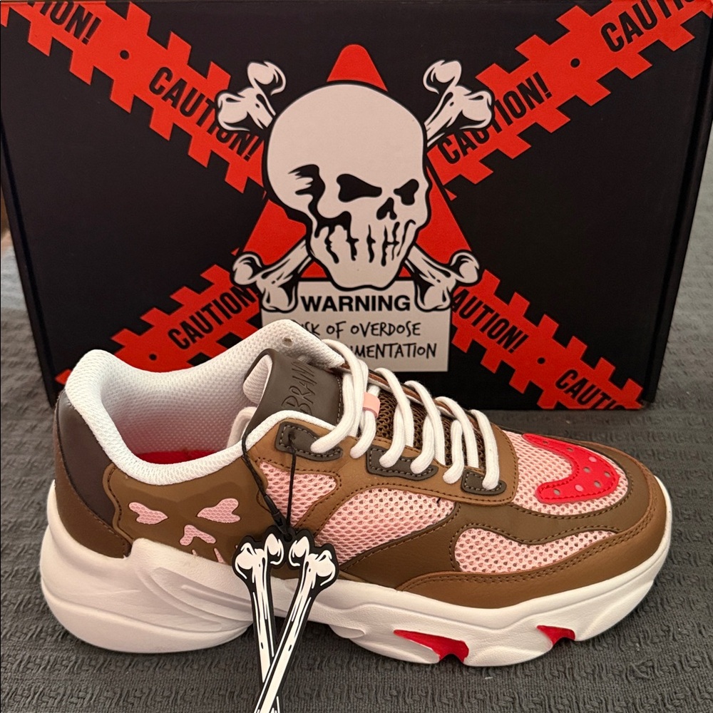 Brand X  Skull Sneakers SIZE 6.5 new with tags and box
